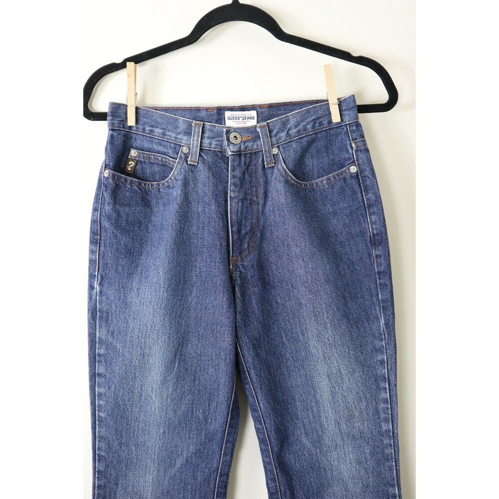 Vintage 1990s GUESS Size 26 Bootcut Jeans Style AST060 Cotton Denim Blue - Picture 2 of 9